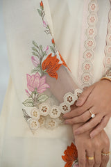 Ivory Appliqué Cutwork Jacket Set